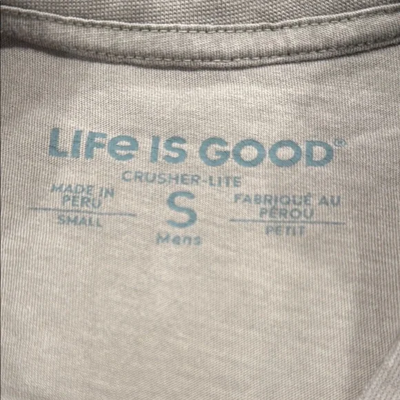 Small Life is Good olive green  Graphic T-Shirt - Picture 5 of 5